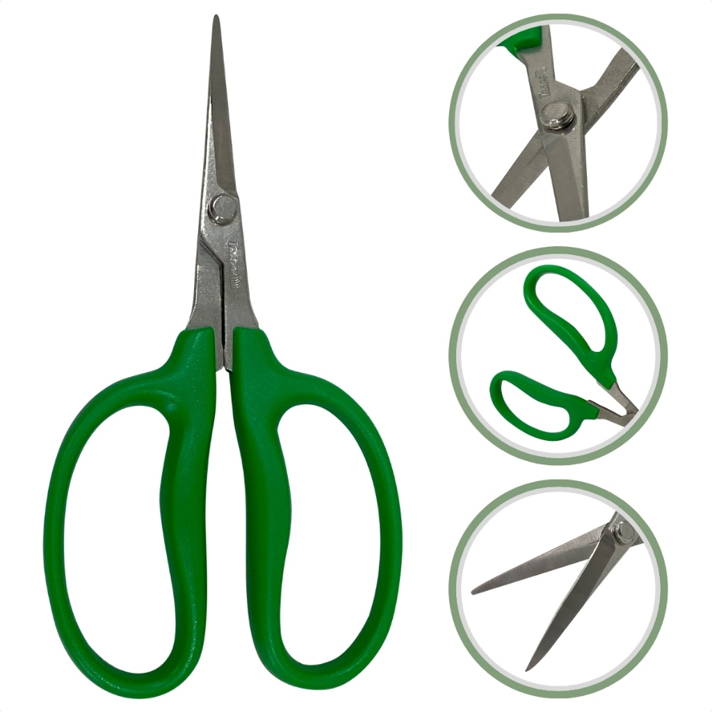 Tesoura Podar Cortar Plantas Galhos Flores Bonsai Jardinagem Colheita Inox Profissional Jardim Trapp