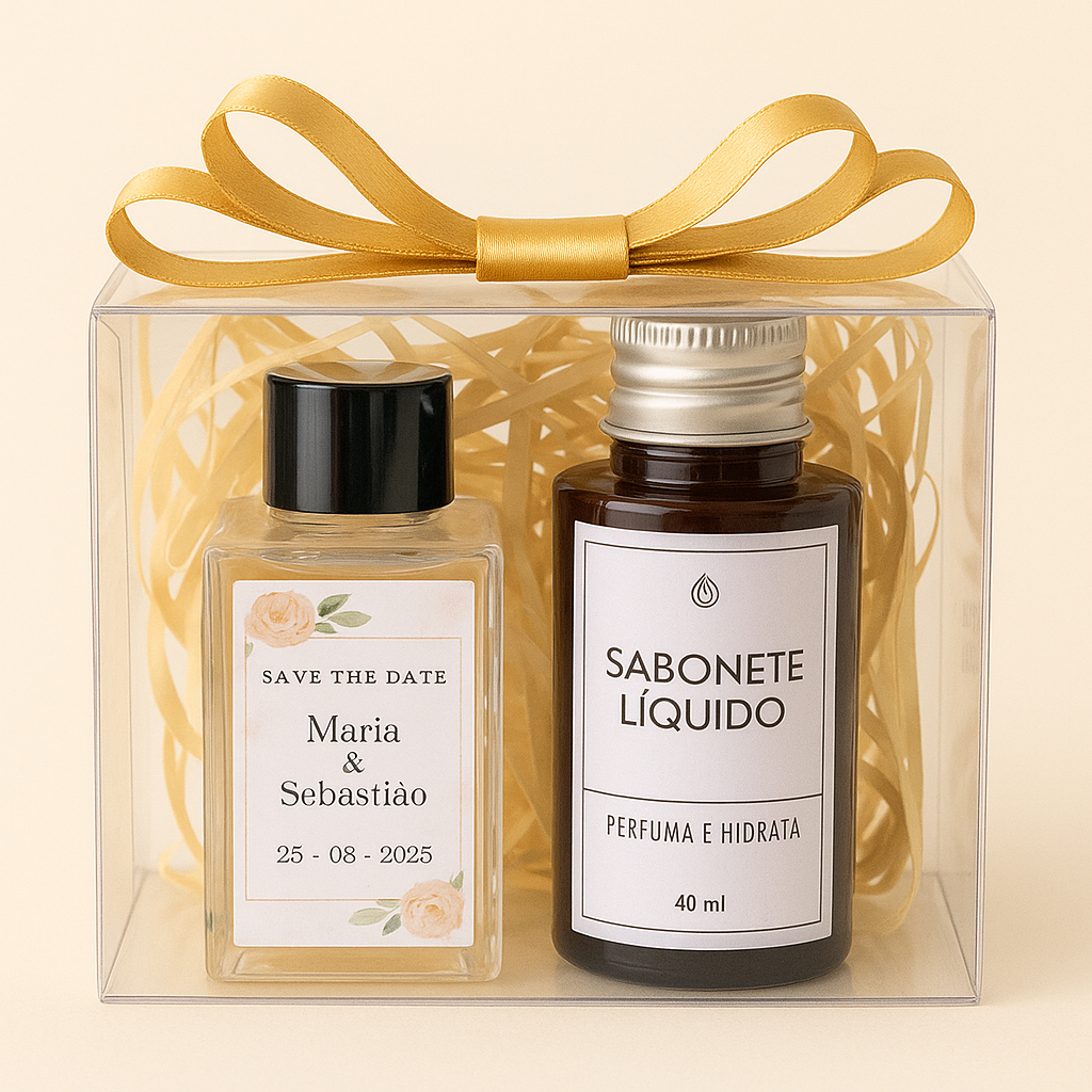 Lembrancinha Aromatizador VIDRO Personalizado + Sabonete liquido – Casamento, Maternidade, Chá de Bebê, Batizado