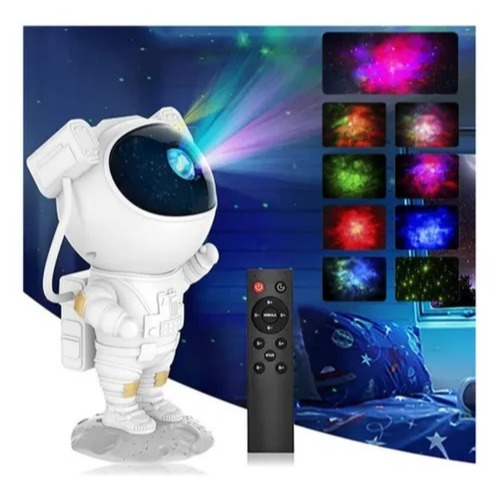 Luminaria Astronauta Projetor Galáxia Crianças Luzes Noturnas Estrelas