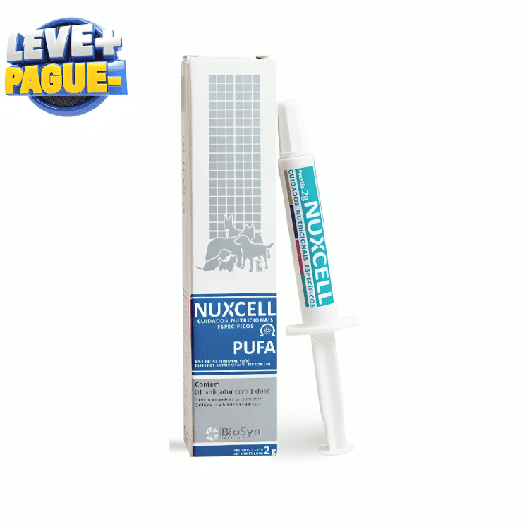 Nuxcell PUFA 2g - Suplemento Cães - Ômega 3, Imunidade e Pele Saudável