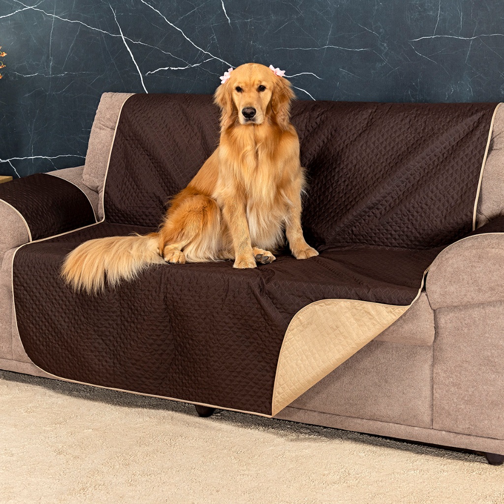 Capa Protetor Impermeável Dupla Face Para Sofá de 4 Lugares King