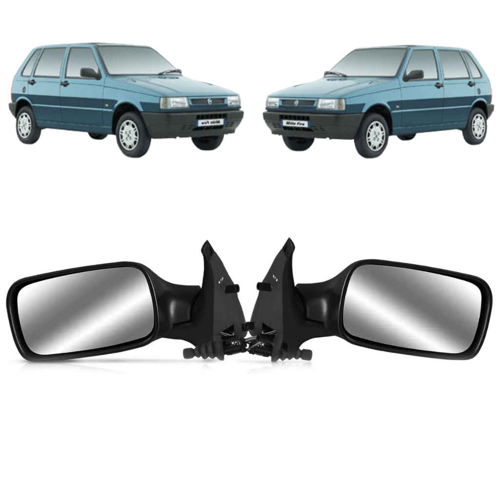 Retrovisor Fiat Uno 4 Portas 2001 2002 2003 2004 2005 Com Controle