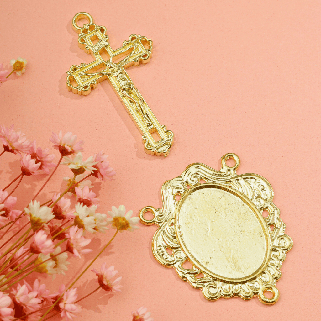 Kit Entremeio Para Personalizar Para Terço + Crucifixo Asas da Fé Peças Para Terço em Oferta na Shopee