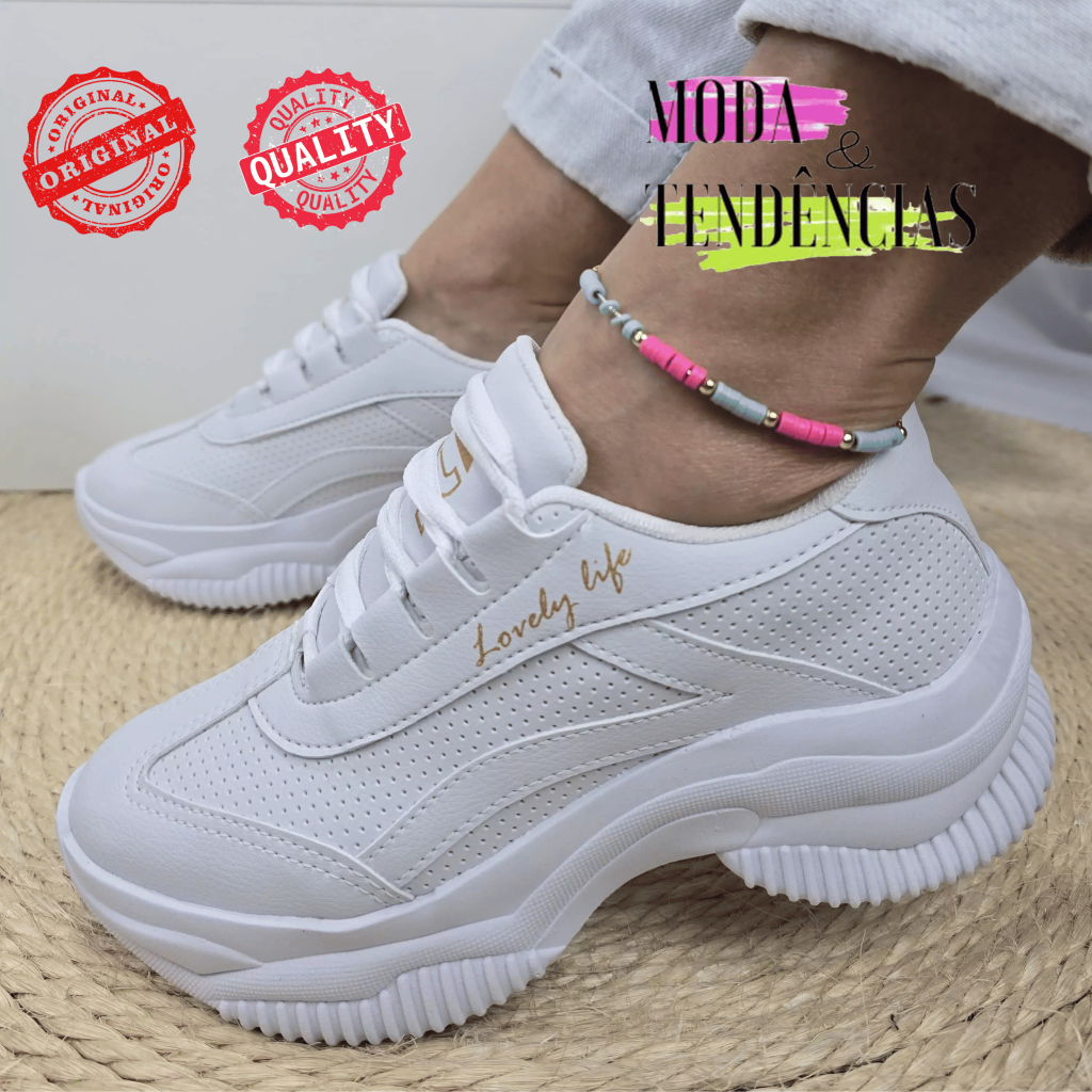 Tênis Feminino Plataforma, Lindo, confortável e resistente ORIGINAL em Oferta na Shopee