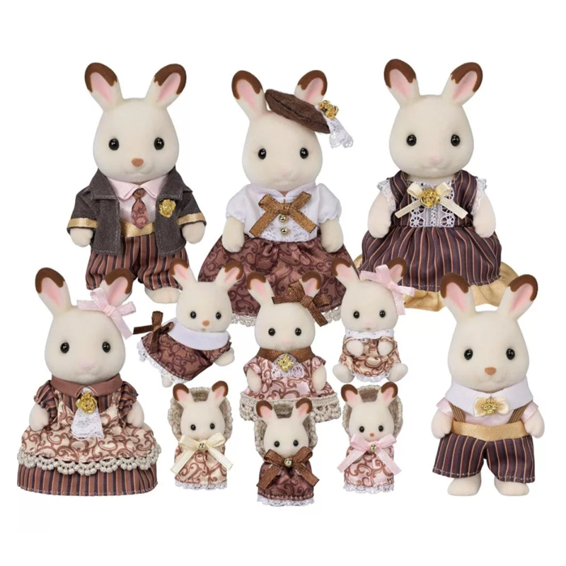 Sylvanian Families Conjunto Aniversario Familia Coelho Chocolate - Epoch