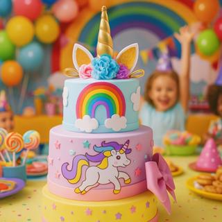 Bolo Fake / Falso Unicórnio Candy - Ideal Pegue E Monte em Oferta na Shopee