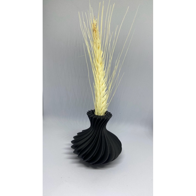 vaso decorativo 3D, vaso com trigo seco, decoração minimalista, vaso moderno, decoração para sala, arranjo de mesa