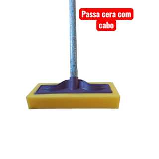 01 unidade de rodo passa cera, limpa vidro com  base plástica e cabo,  resistente. em Oferta na Shopee