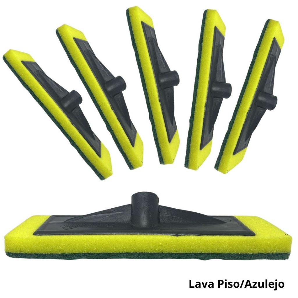 Kit Limpa Piso Rodo Esfregão  Sem Cabo Limpa Azulejo Esfregão  Chão  Com Esponja Abrasiva Multiuso