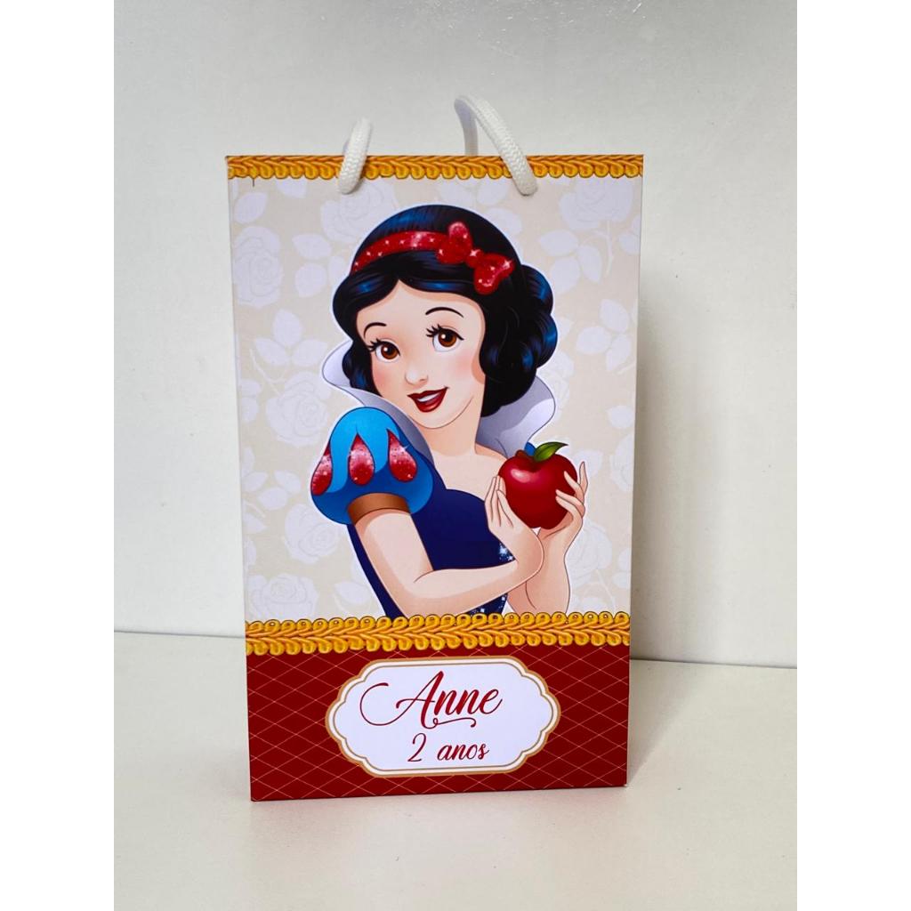 Sacolinha Surpresa Branca de Neve - PEGUE E MONTE - Lembrancinha- Festa Infantil -Sacolinha personalizada branca de neve