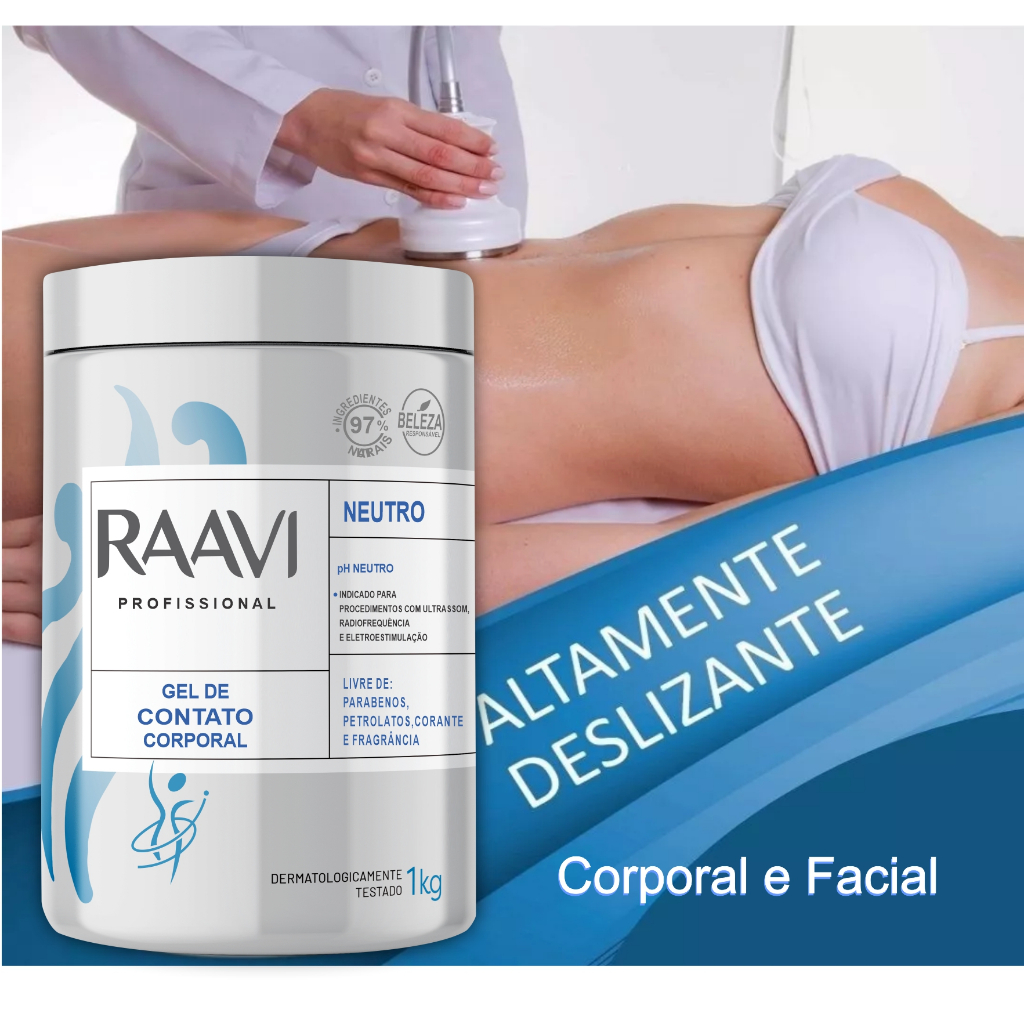 Gel Neutro para Aparelhos de Eletroterapia como Ultrassom, Eletroporação, Inonização, Manthus e Corrente Russa 1kg