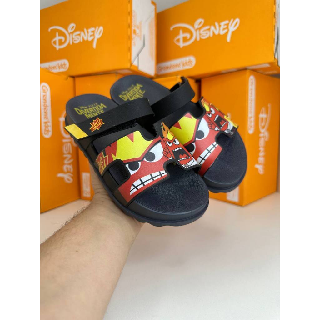 Papete Sandália Infantil Grendene Disney Personagens 23296 Slide Anatomica Meninas Conforto