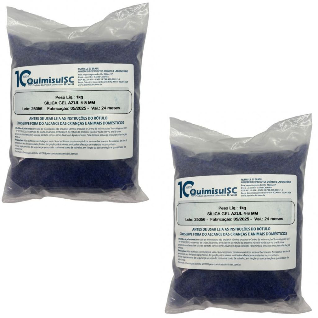 SÍLICA GEL AZUL 4-8 MM - 2 KG
