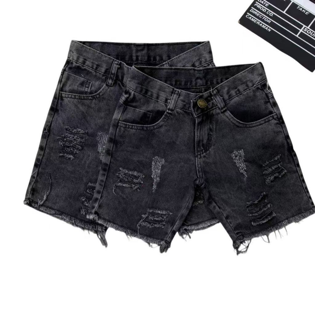 Short Jeans Infantil Menino Grafite Rasgado Juvenil 06