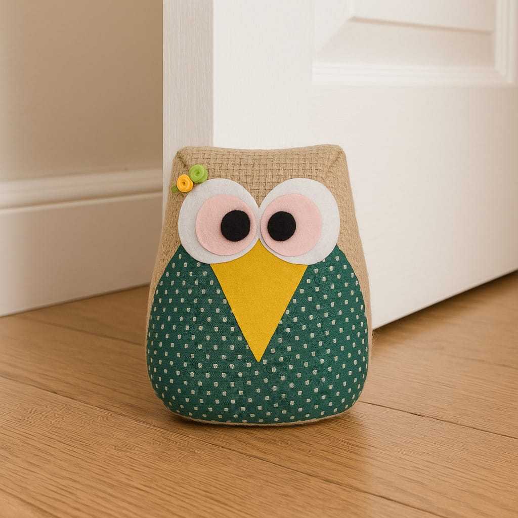 Peso trava de porta Coruja Juta Quarto Sala (não é kit)