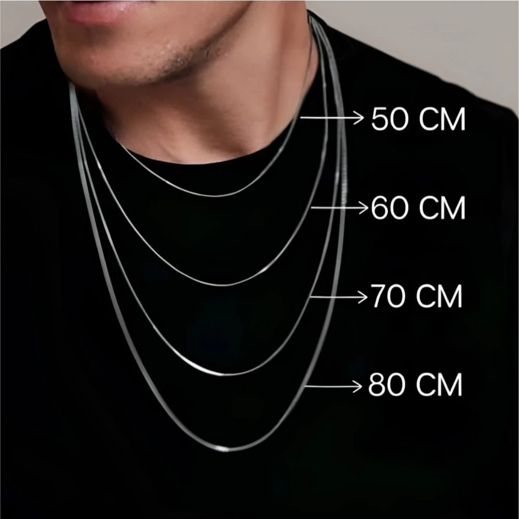 Colar/Pulseira Veneziana V12 Banhada a Prata 925 Tamanhos 40 a 70cm Elegante e Sofisticado