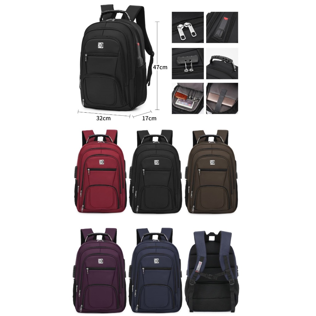 Mochila Notebook Executiva Escola Impermeavel Resistente Costura Reforçada  Cabo De Aco Resistente Aux Usb Fone Ouvido em Oferta na Shopee