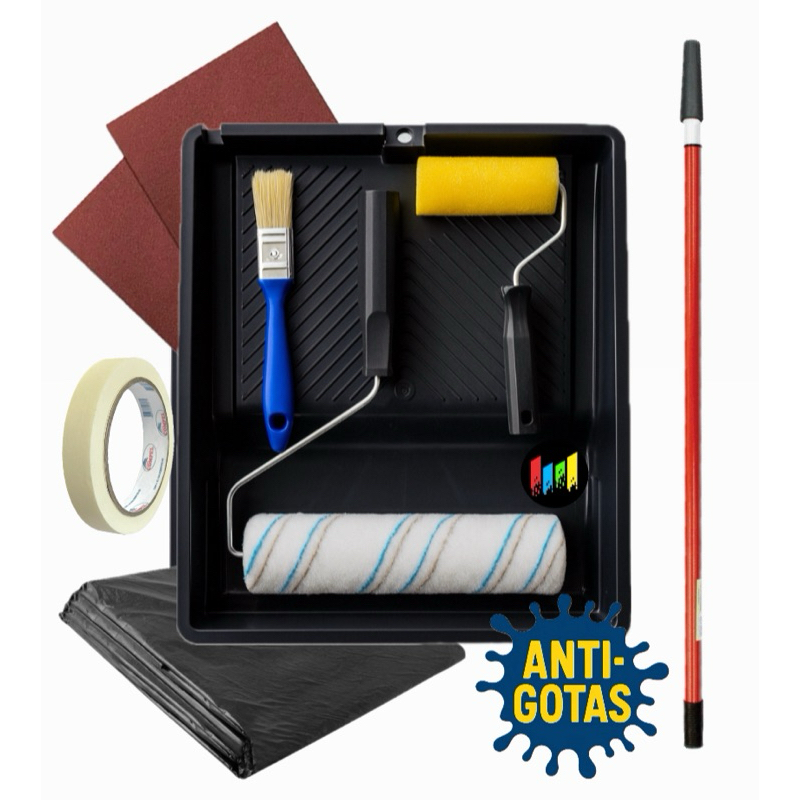 Kit Pintura Pinta Tudo Pemium Anti-Gotas Completo 5 Peças + 2 Opções - Desenroll