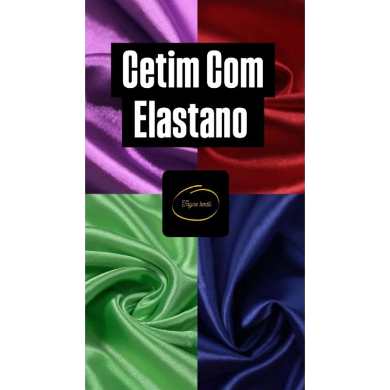 3 metros tecido cetim com elastano 97% poliéster 03% elastano peço de atacado