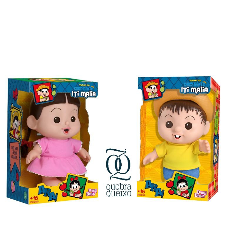 Chico Bento e Rosinha 26cm kit de Bonecos Turma do Chico Bento Originais Babybrink