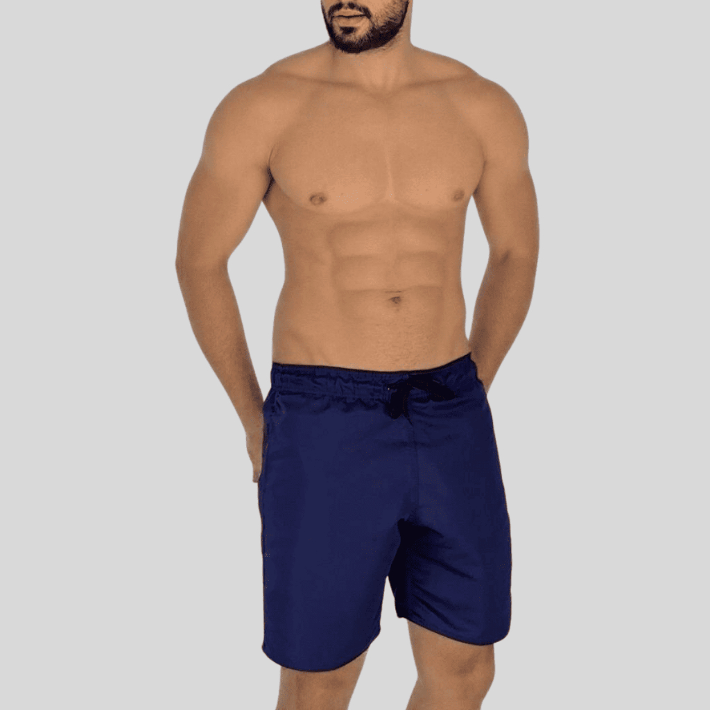 Short Masculino Tactel Mauricinho Bermuda Básica Lisa Academia Treino Corrida Praia Futebol Esportes