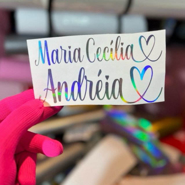 Kit 5 Adesivos seu Nome 15cm Largura em Oferta na Shopee