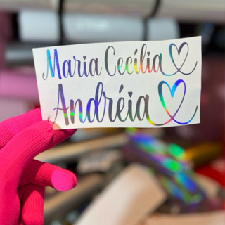 Kit 5 Adesivos seu Nome 15cm Largura em Oferta na Shopee
