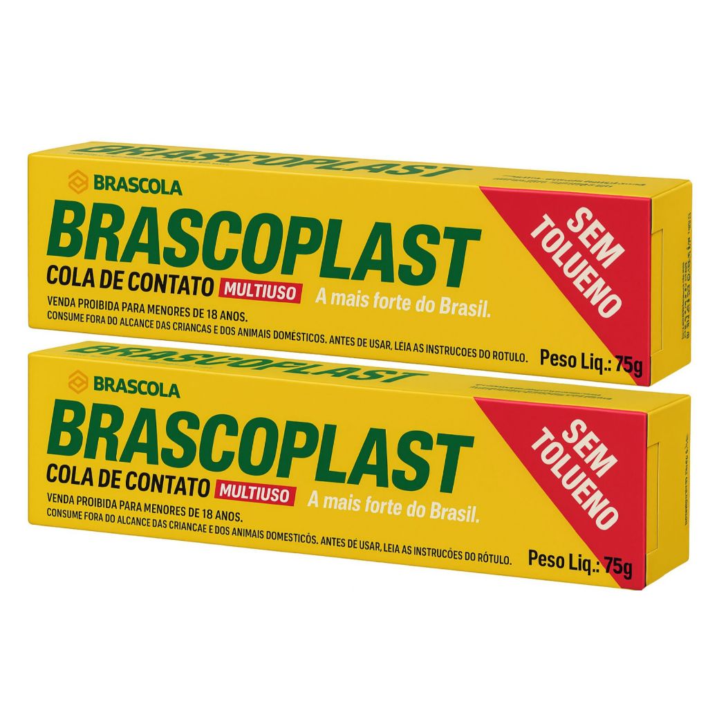 kit 2 Colas de Contato Adesivo Brascoplast ST 75g Cola de Sapateiro Brascola em Oferta na Shopee