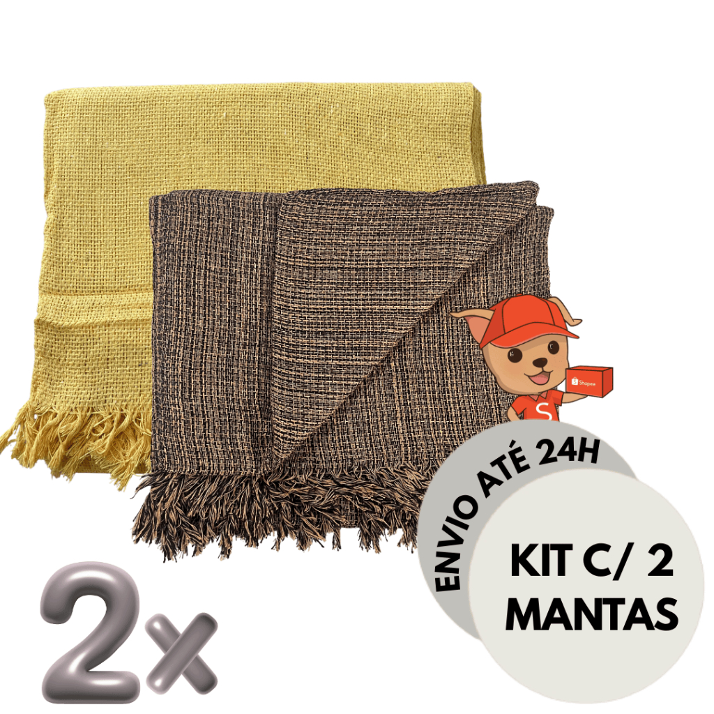Kit 2 Mantas Para Sofá ou Cama Luxuosa Grande 210x120 Tipo Capa Protetora Decorativa em Oferta na Shopee