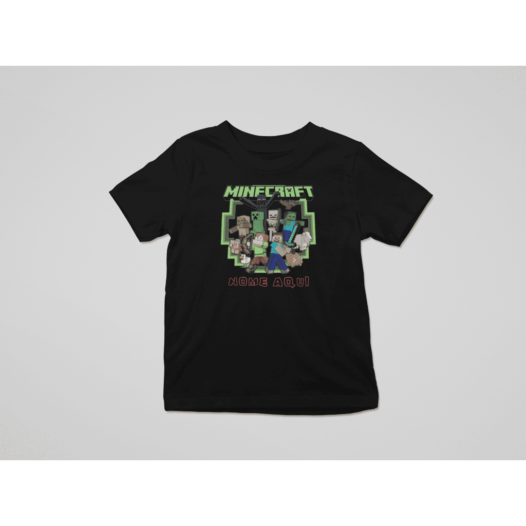 Camiseta minecraft, Camisa Gamer, Geek, MINECRAFT, personalizado nome