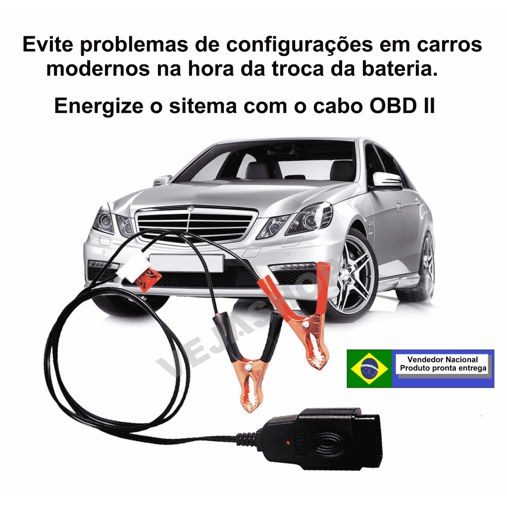 Cabo Salva Memória Para Troca De Bateria Obd2 Com Fusível