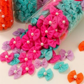 Kit 32/64 Laço Pet Premium Lacinhos Banho e Tosa Topete Borboleta Renda em Oferta na Shopee