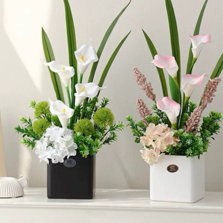 Flores artificiais buque de copo de leite 45cm-5ramos decoracao de casa Alta simulação calla flower art arranjo de flore em Oferta na Shopee
