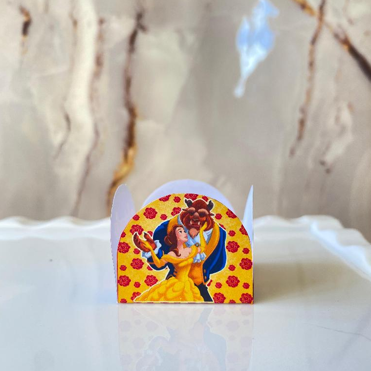 FORMINHA PARA DOCE E BRIGADEIRO DA BELA E A FERA - FESTA MENINA - ANIVERSÁRIO - LEMBRASINHA PERSONALIZADA