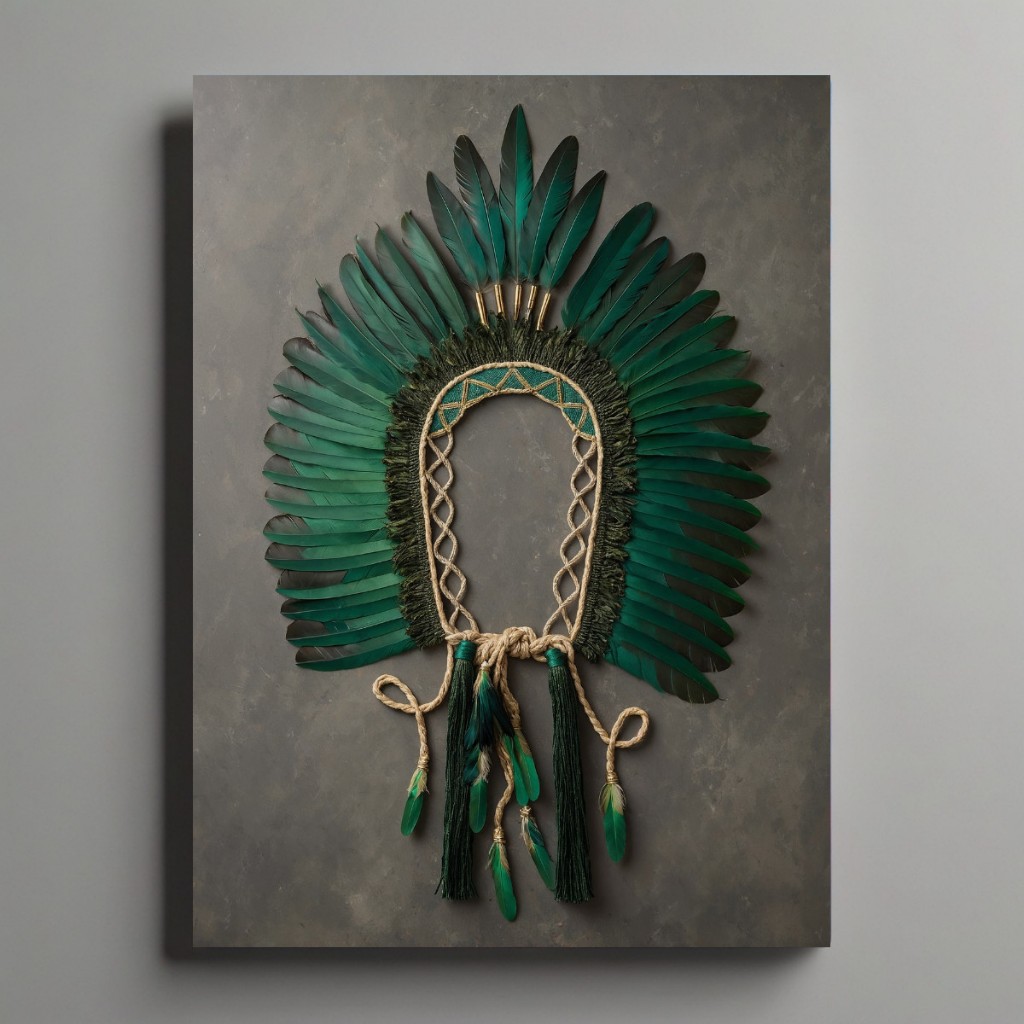 Placa Decorativa Personalizada MDF 3mm Adesivada Cocar Indigena A4 21X30 cm Impressão Realista de Parede Decoração Sala