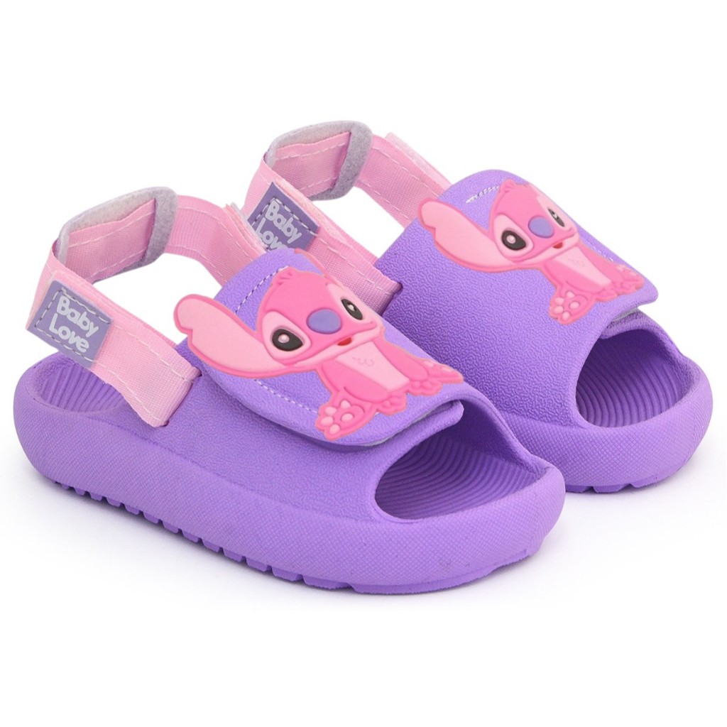 Sandália Chinelo Babuche Stitch Infantil Menina Ortopédico Macio