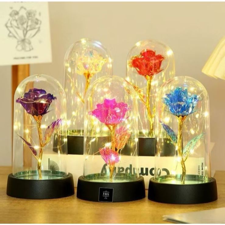 Luminárias A Rosa Encantada Galáxia A Bela e A Fera O Pequeno Príncipe 15cm em Oferta na Shopee