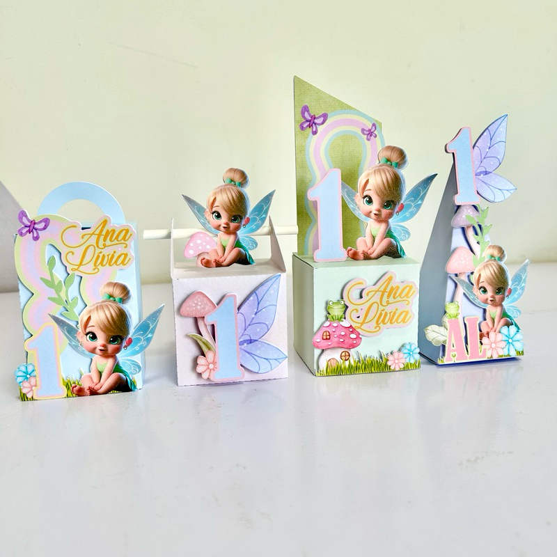 Caixinhas personalizadas Tinker Bell Jardim Encantado, lembrancinha festa infantil personalizados