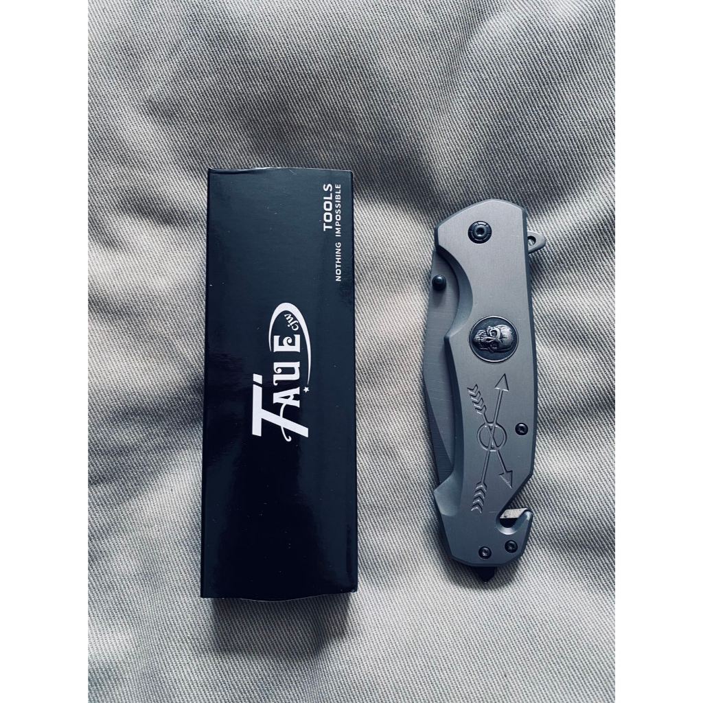 Canivete Metal Cor Cinza Manual Inox Pesca Camping Taue XD6 em Oferta na Shopee