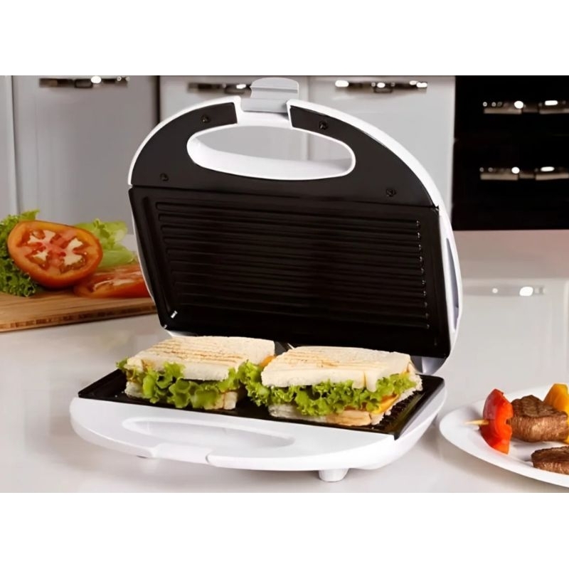 Sanduicheira Elétrica e Grill Antiaderente Home land Branco 220v
