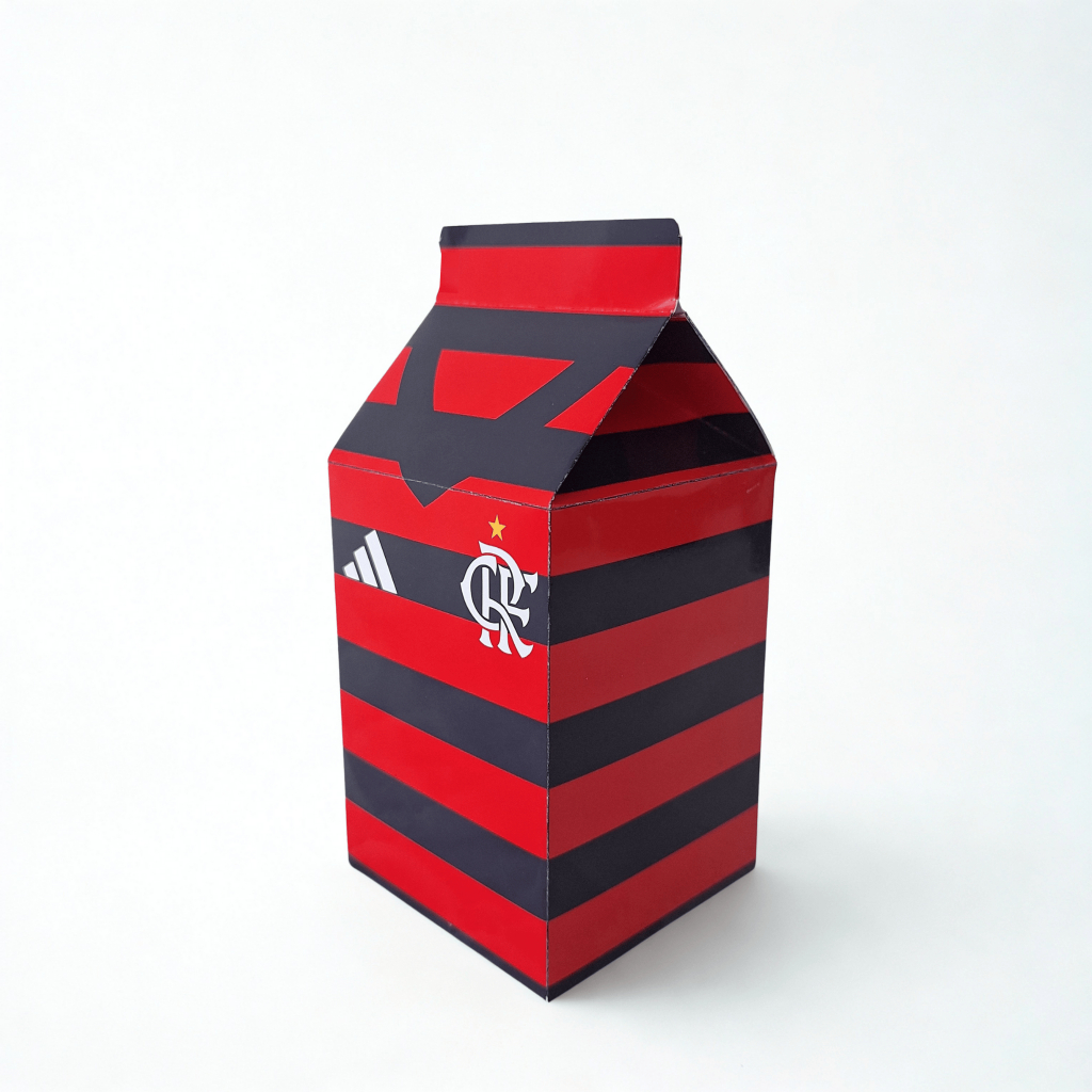 Caixinha milk FLAMENGO lembrancinha personalizada para festa aniversário
