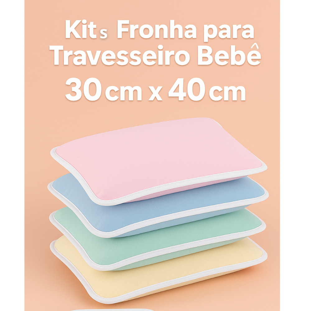 Kit/2 Kit/4 Fronha Travesseiro Bebe Malha 100% algodão 30x40 Macia Suave Pele Bebê em Oferta na Shopee
