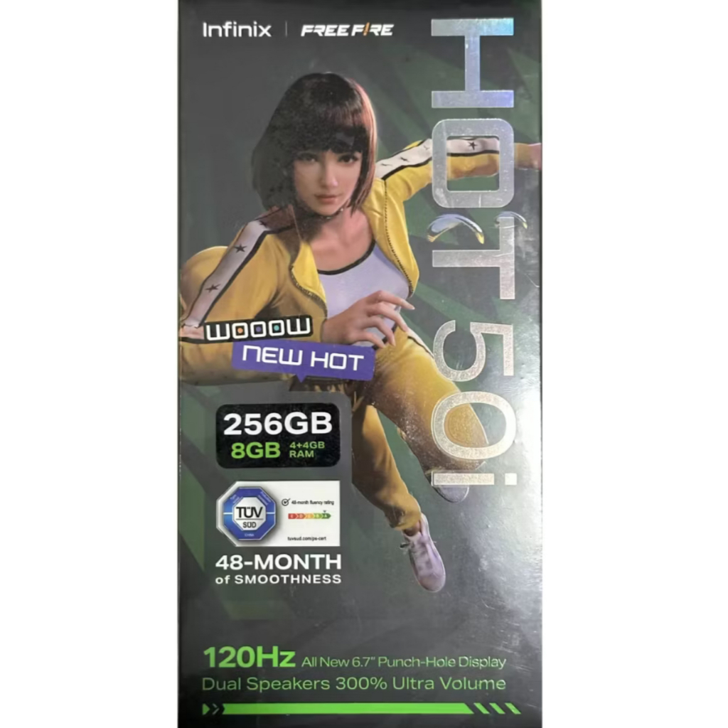 Smartphone Infinix Hot 50i X6531 256GB 4GB RAM Dual SIM Tela
