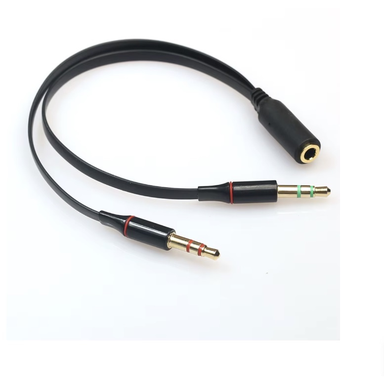 Cabo Adaptador Headphone P3 Para Headset (2 P2 Audio E Mic)