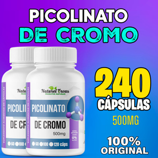 Picolinato De Cromo 120 Cápsulas Suplemento 100% Original 500mg em Oferta na Shopee