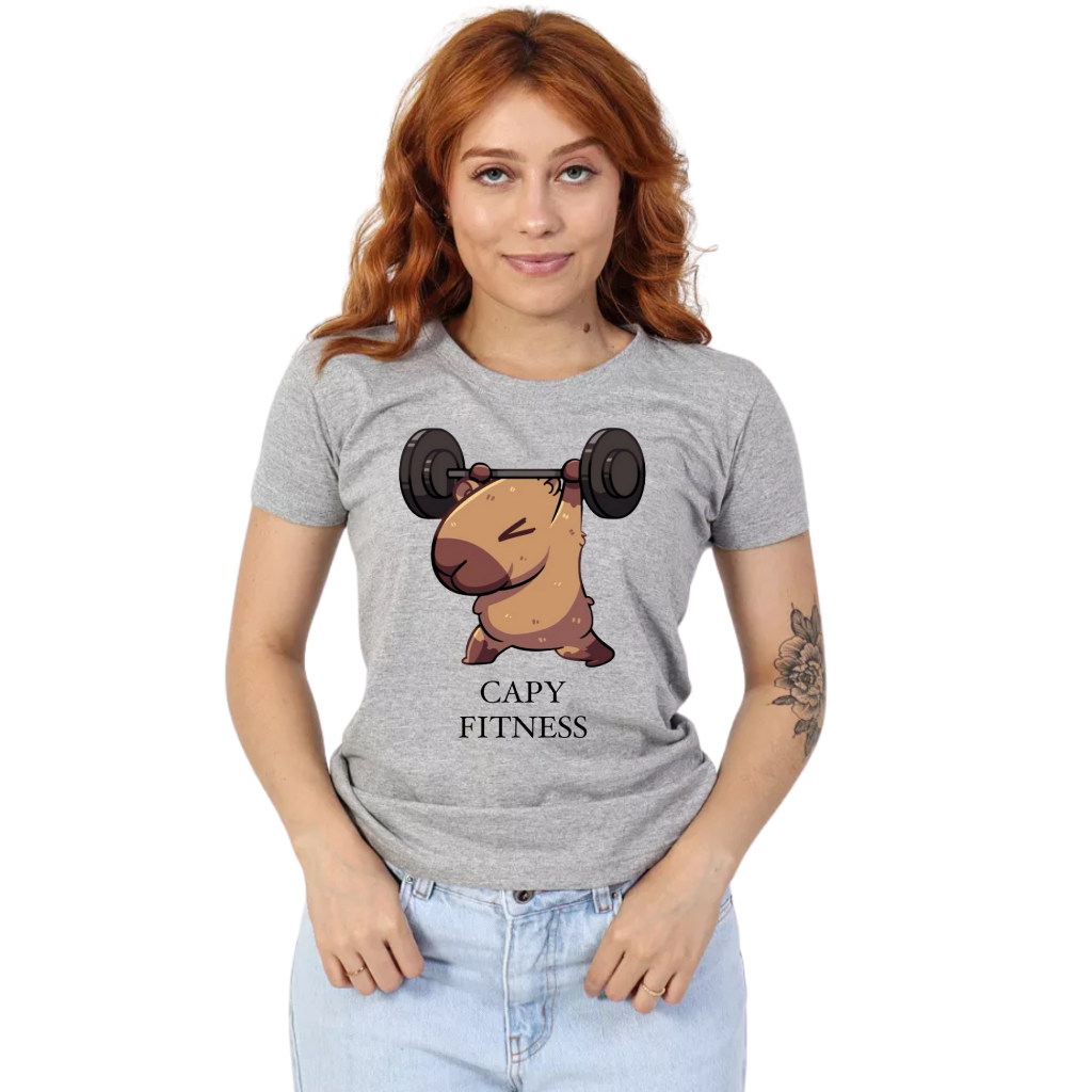 Camiseta Feminina Capybara Baby Look | Estampada | Estilosa | Lançamento Exclusivo