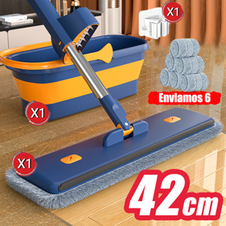 9 Peças Kit de Limpeza Conjunto De Esfregão e Balde Lazy Mop Mãos Livres Seco/Molhado Dobrável S10 em Oferta na Shopee