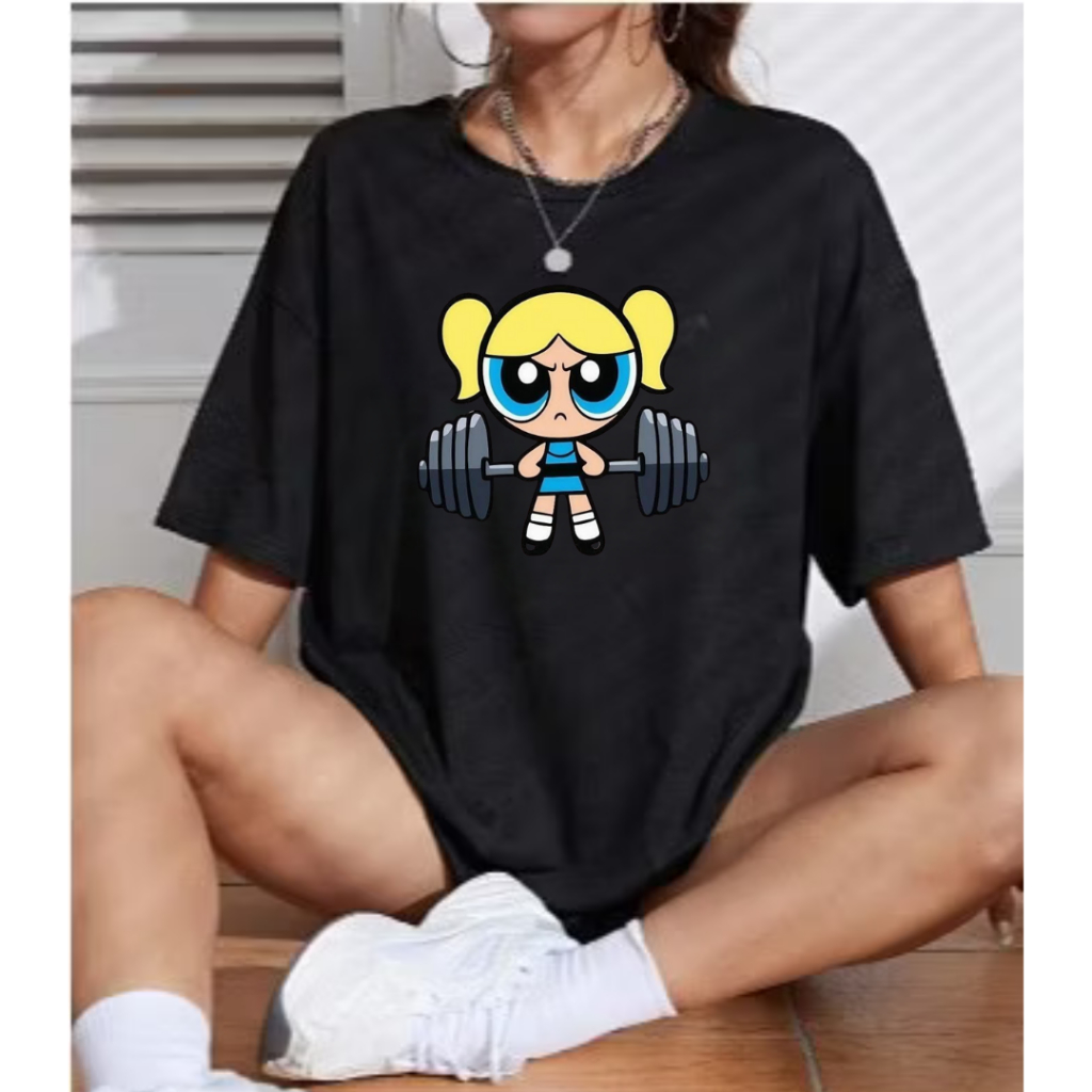 Camiseta Oversized Feminina 100% Algodão Streetwear Premium Confortável Academia Treino Musculação Look Poderosas