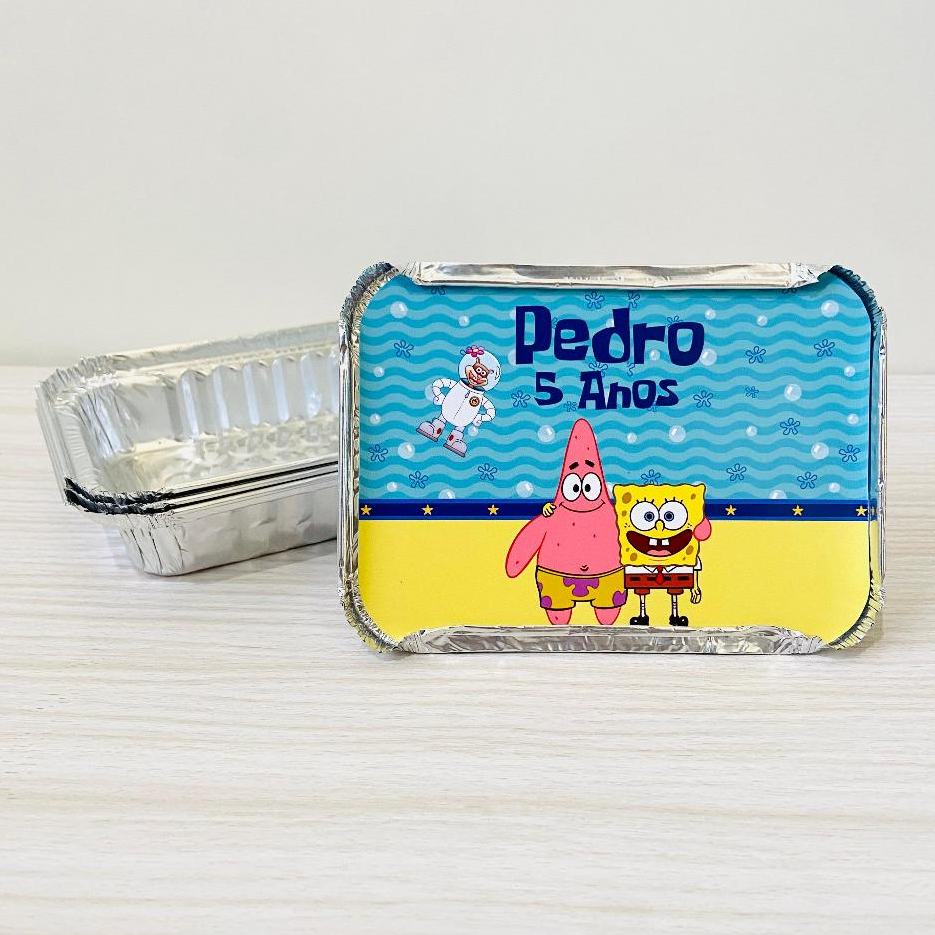 MARMITA PERSONALIZADA BOB ESPONJA / LEMBRANCINHA DE FESTA / ANIVERSÁRIO BOB ESPONJA