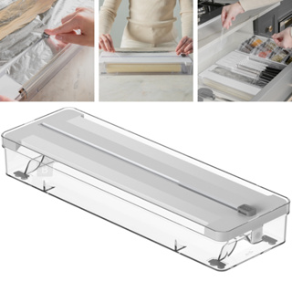Organizador de Rolos Duplo com Cortador de Plástico Filme Papel Alumínio e Manteiga Ou em Oferta na Shopee